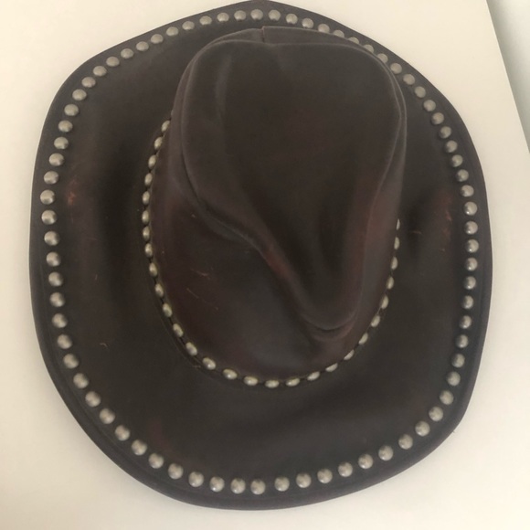 SOLD - Vintage Leather Studded Women’s / Child’s Western Cowboy Hat - Picture 9 of 9